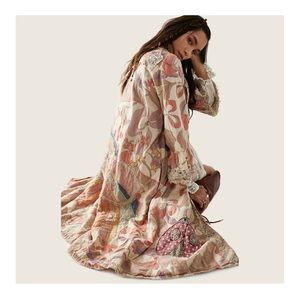 Magnolia Pearl Rainbow Vision Duster Coat Jacket Patchwork Boho